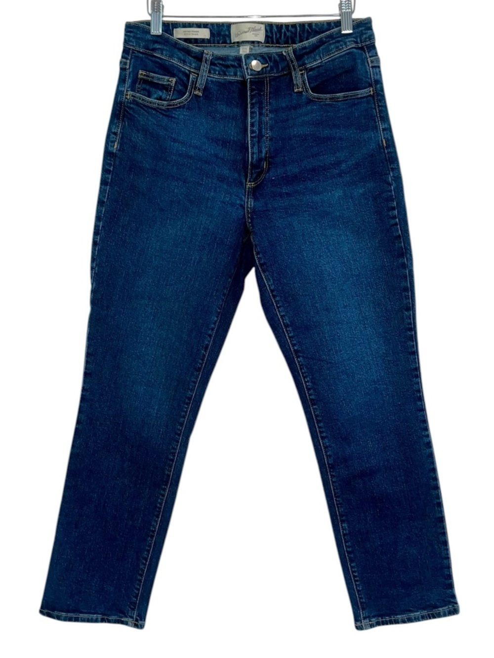 Universal Thread High Rise Straight Leg Cropped Jeans Dark Wash 6/28L - Picture 2 of 4